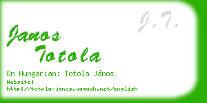 janos totola business card